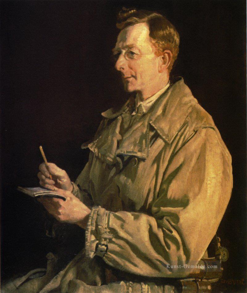 Charles EW Bean Porträt George Washington Lambert porträtiert Ölgemälde
